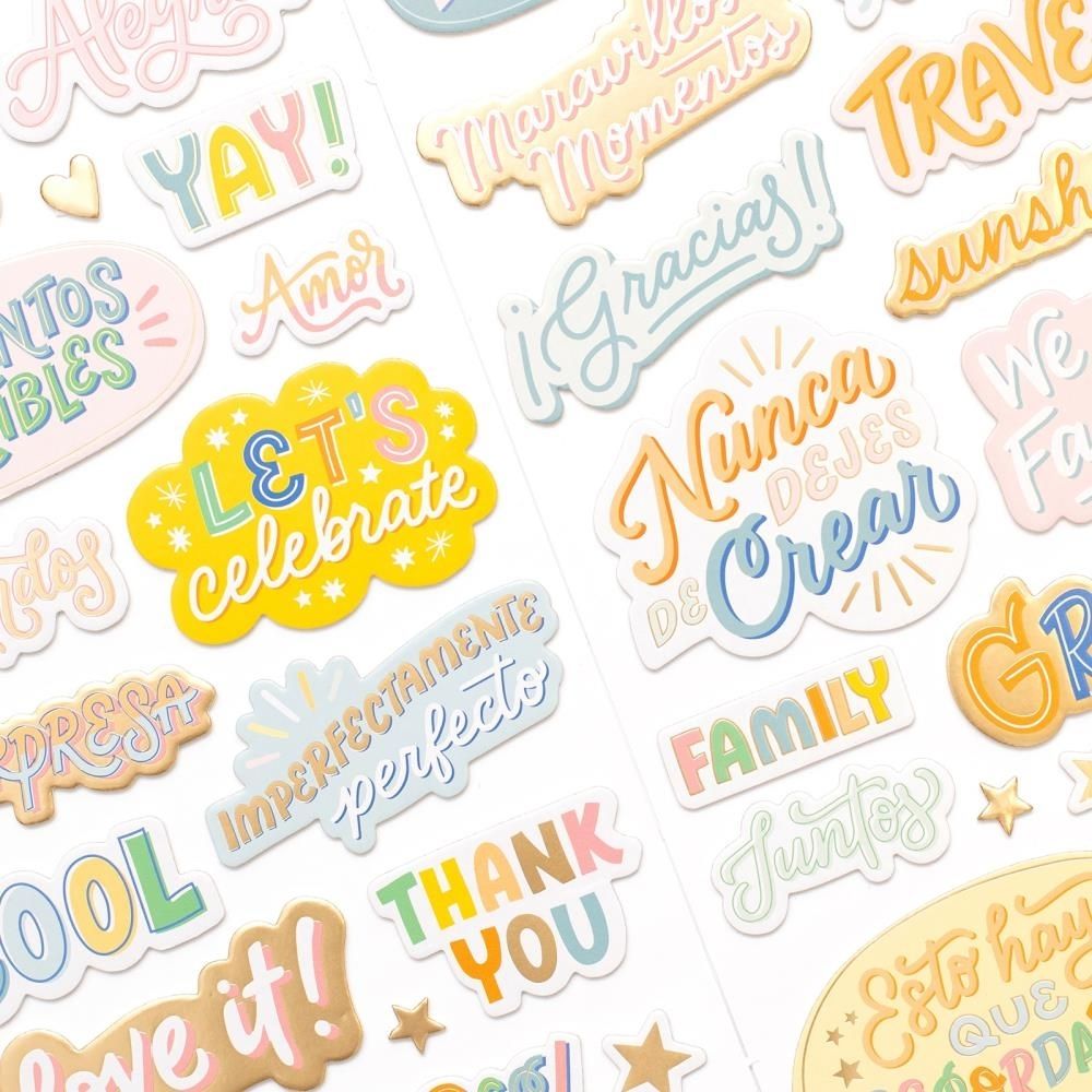 Buenos Dias Thickers Stickers / Estampas Gruesas de Frases Stickers American Crafts