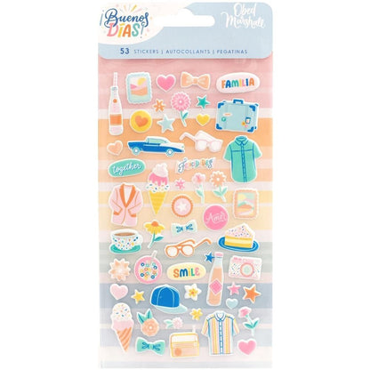 Buenos Dias Mini Puffy Stickers / Estampas en 3D Decorativas Stickers American Crafts