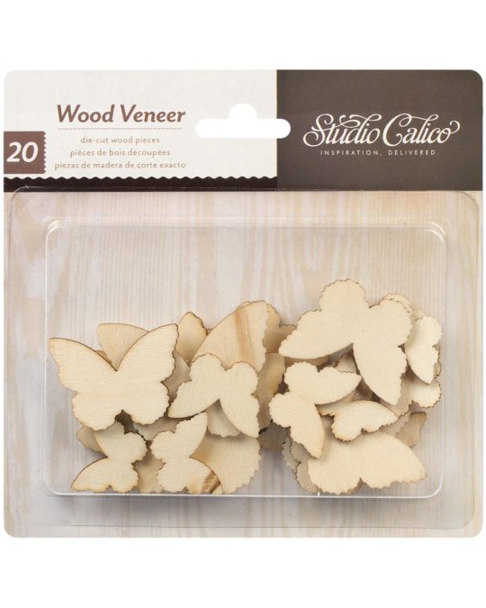 Butterflies Wood Veneer / Mariposas de Madera Descontinuado Studio Calico