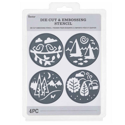 Outdoors Circles Die Cut / Suaje Naturaleza Dados de Corte / Suajes / Troqueles Darice