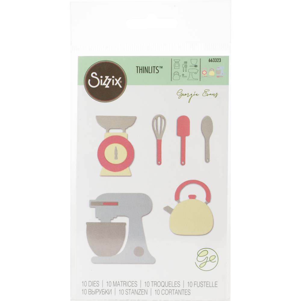 Thinlits Die Kitchen Set / Suajes de Accesorios de Cocina Dados de Corte / Suajes / Troqueles Sizzix