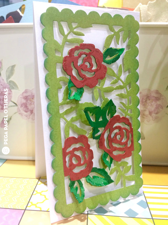 Thinlits Dies Rose Vines / Suaje Fondo de Rosas Dados de Corte / Suajes / Troqueles Sizzix