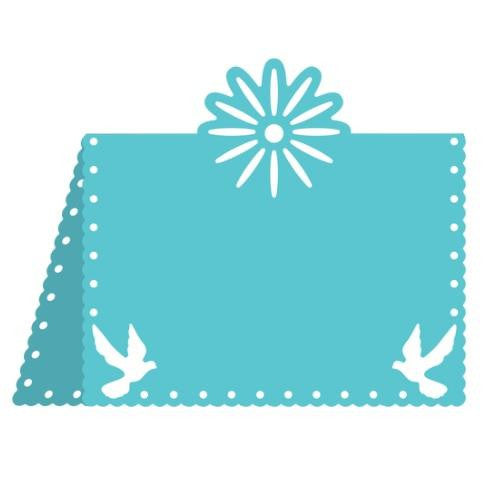 Suaje de Corte de Tarjeta de paloma y flor / flower and dove placecard Dados de Corte / Suajes / Troqueles Cheery Lynn Designs