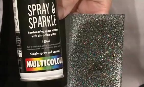 Spray &amp; Sparkle Multicolor / Spray para dar brillitos al papel Descontinuado Crafter&