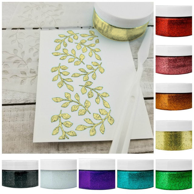 Gina K Designs Glitz Glitter Gel Gold / Gel Diamantina Dorado Pastas Texturizadoras y Medios Mixtos Gina K Designs