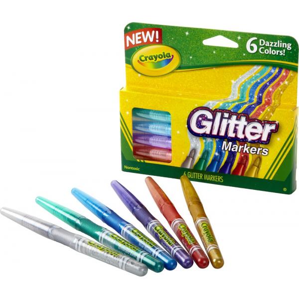 Crayola - Glitter Markers/ Marcadores con Brillitos
