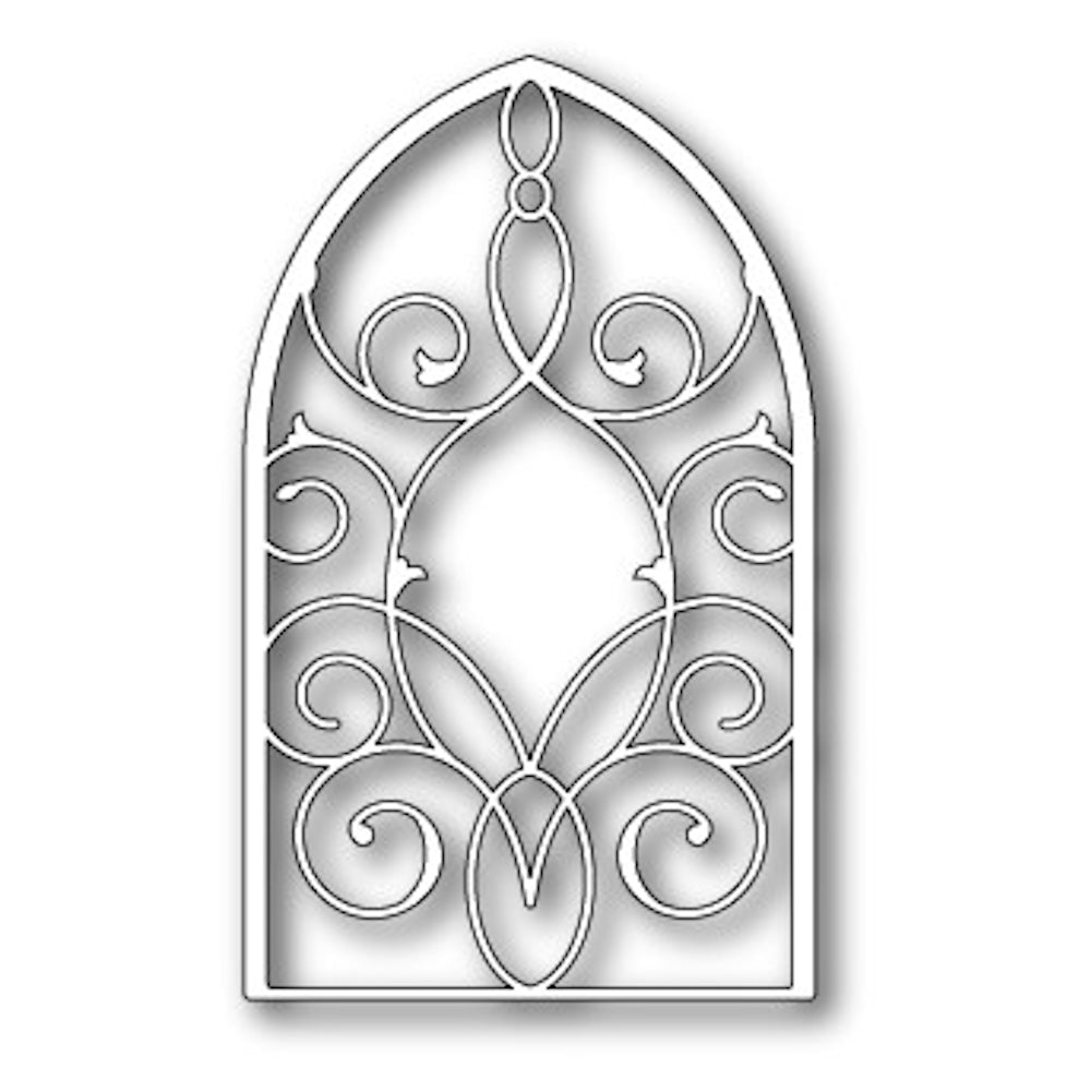 Grand Gothic Iron Work Die / Suaje de Corte Ventana Gótica Descontinuado Poppy Stamps