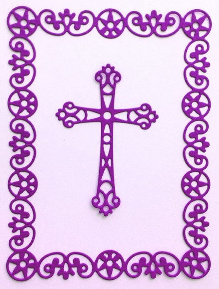Frame with Cross / Cruz con Marco Descontinuado Cheery Lynn Designs