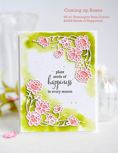 Pennington Rose Corner Die / Suaje de Corte Esquina de Rosas Descontinuado Memory Box