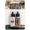 Tim Holtz Alcohol Ink Metallic Mixatives Pearl &amp; Copper / Tintas de Alcóhol para Acabados Metálicos