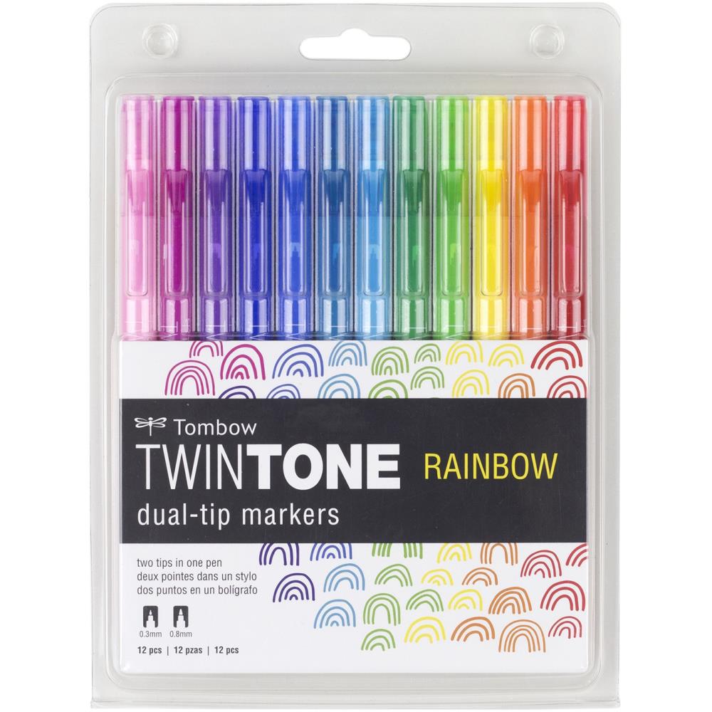 Twintone Rainbow Marker Set / Marcadores Doble Tono Arcoiris Caligrafía Tombow