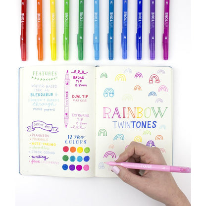 Twintone Rainbow Marker Set / Marcadores Doble Tono Arcoiris Caligrafía Tombow