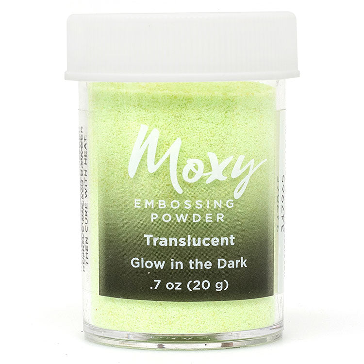 Moxy Glow In The Dark Embossing Powder / Polvo de Embossing Carmin Fluorescente Descontinuado American Crafts