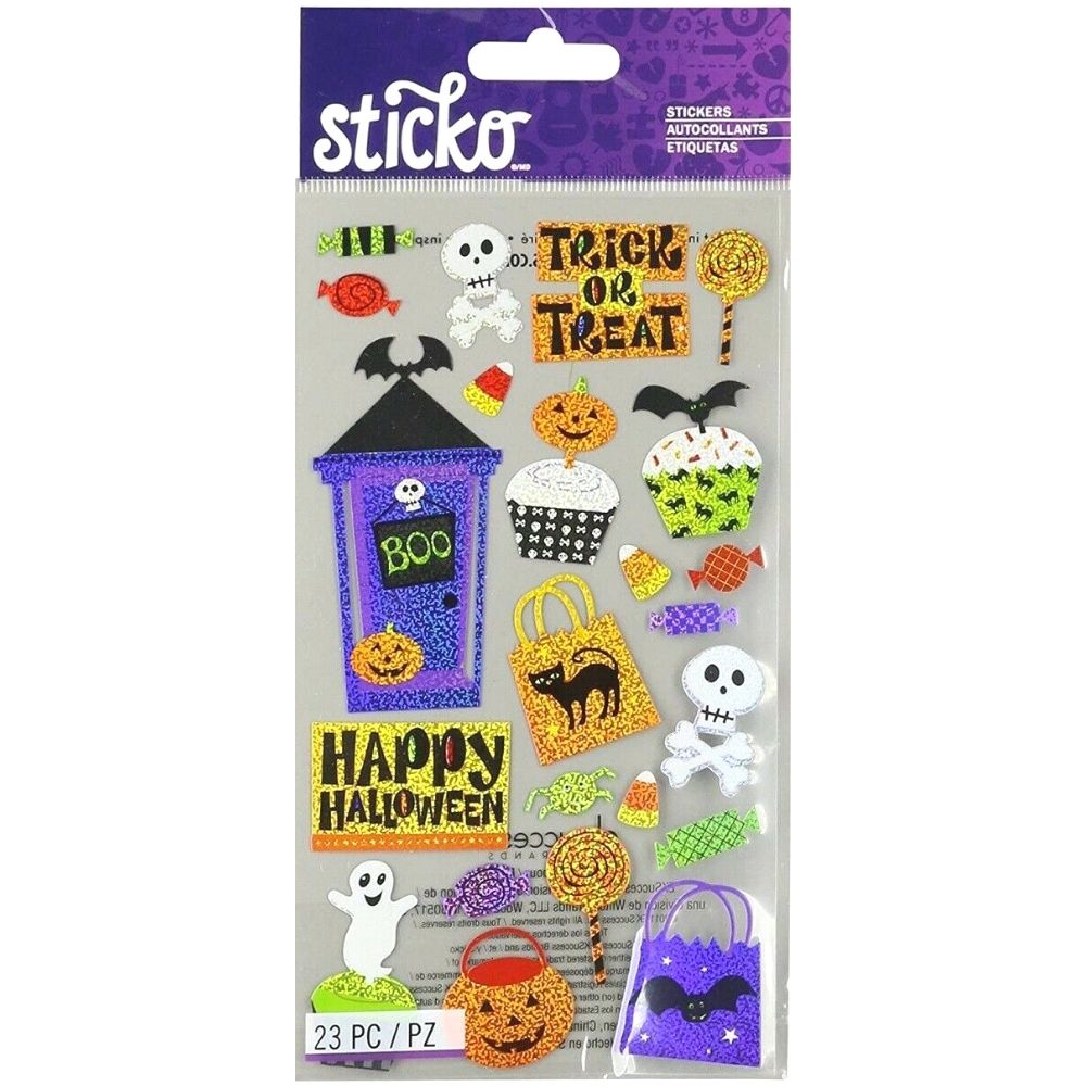 Trick or Treat Stickers / Estampas de Halloween Holográficas Stickers Sticko