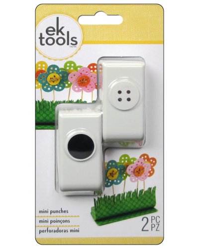 Mini Punches Set Button and Holes / 2 Mini Perfordoras para Hacer Botones Descontinuado Ek Success