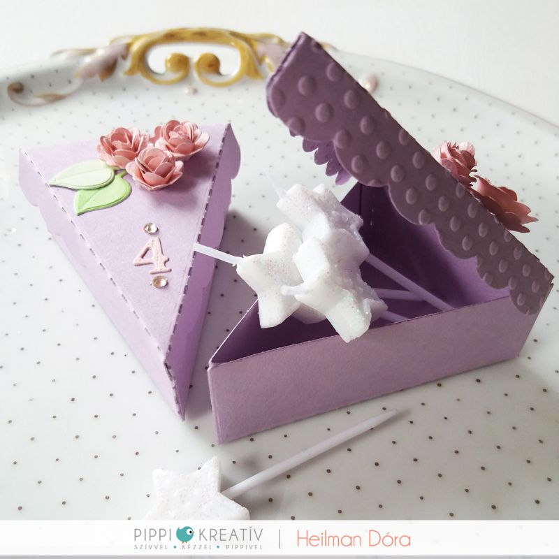Cake Box Die / Suaje de Corte Rebanada de Pastel Descontinuado Marianne design