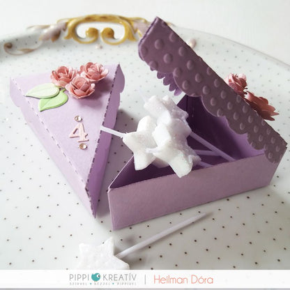 Cake Box Die / Suaje de Corte Rebanada de Pastel Descontinuado Marianne design