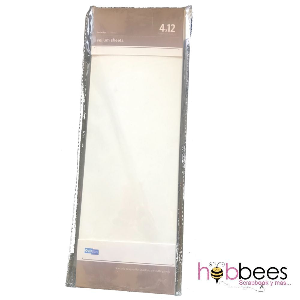 Adhesive Backed Vellum Sheets / Hojas de Papel Albanene Adhesivas Descontinuado QuicKutz