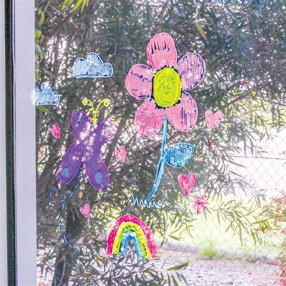 8 Washable Window Markers / 8 Marcadores Lavables para Vidrio Descontinuado Sargent Art