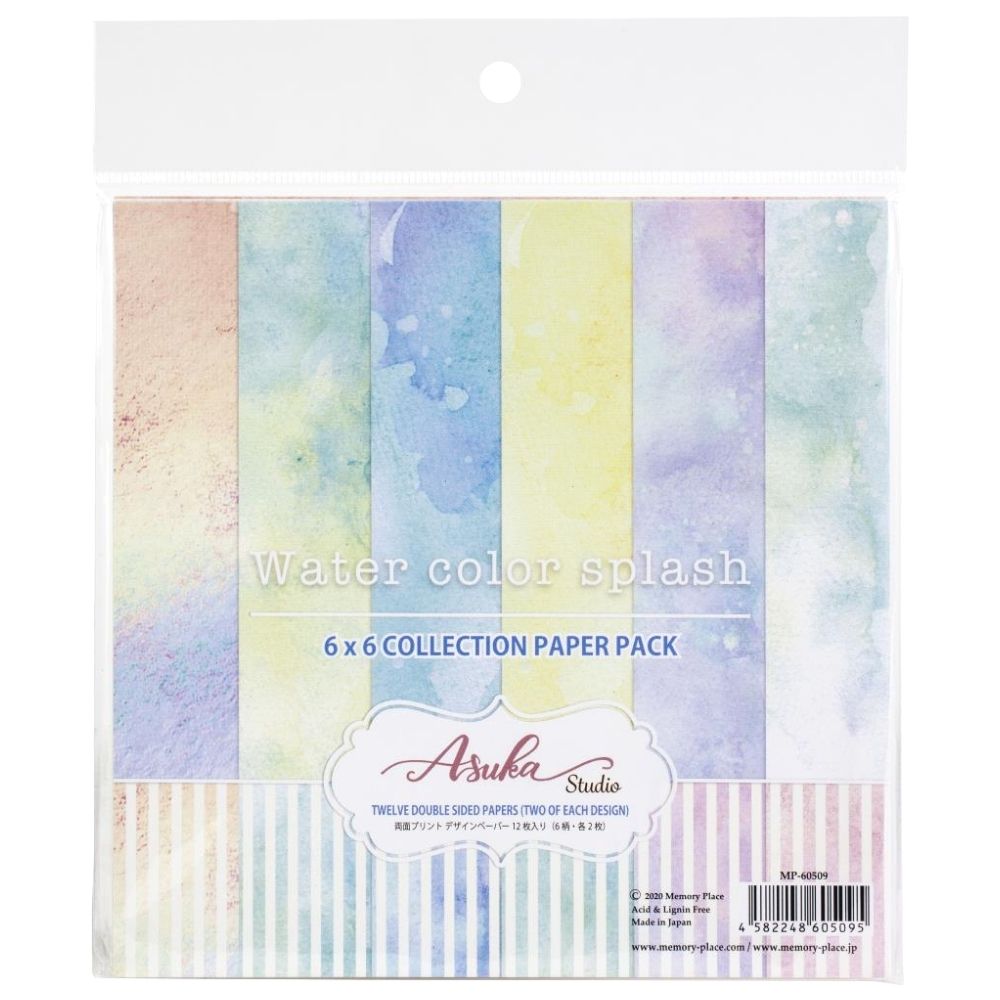Double-Sided Watercolor Splash Paper 6" / Block Papel Doble Cara Acuarelas 6" Descontinuado Asuka Studio