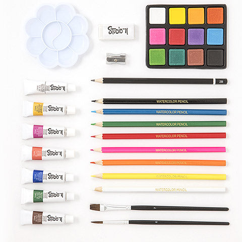 Watercolor Paint Set / Kit de Acuarelas 34 piezas Acuarela Studio 71