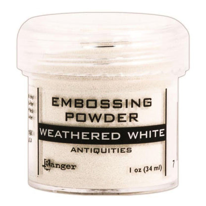 Weathered White Embossing Powder / Polvos de Realce Blanco Polvos de Embossing Ranger