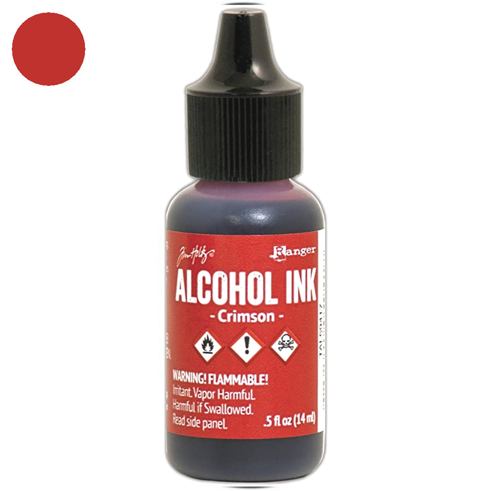 Tim Holtz Alcohol Crimson / Tinta al Alcohol Carmín Tintas al Alcohol Ranger