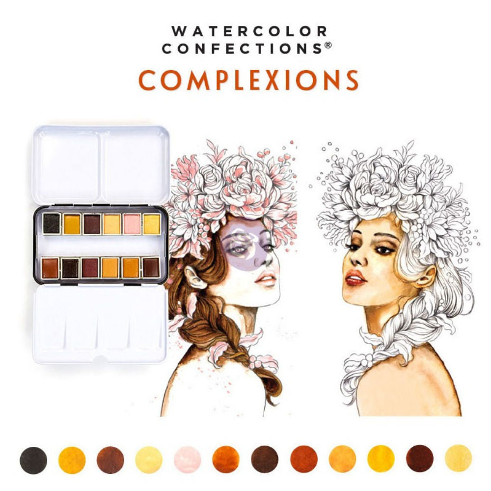 Watercolor Pans Complexion  / Acuarelas Tonos de Piel Acuarela Prima Marketing