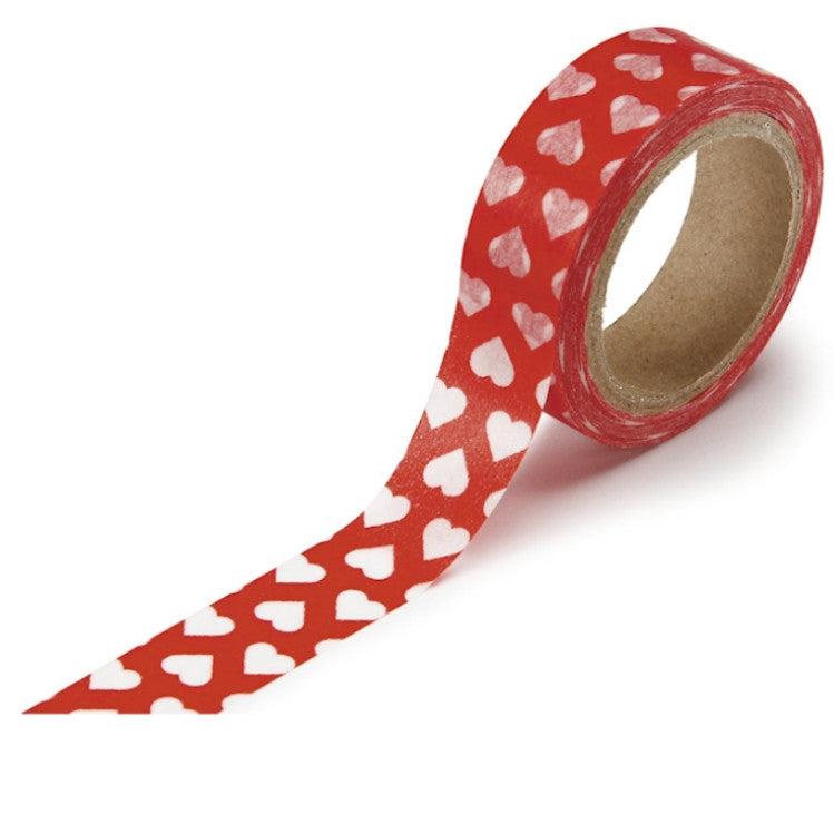 Cinta Adhesiva / Washi Tape White Hearts Descontinuado Darice