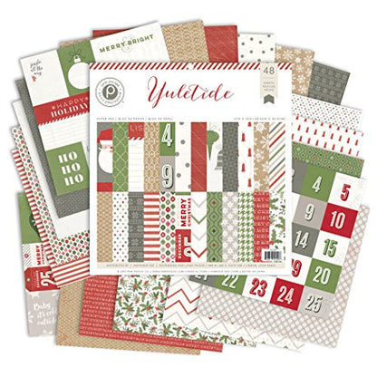 Yuletide Paper Pad / Block De Papel Navideño 48 Hojas Descontinuado American Crafts