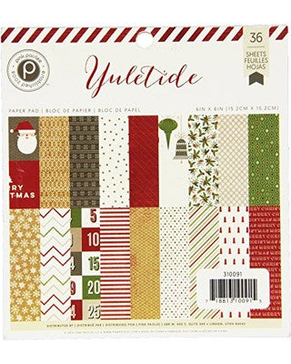 Yuletide Paper Pad / Block De Papel Navideño 48 Hojas Descontinuado American Crafts